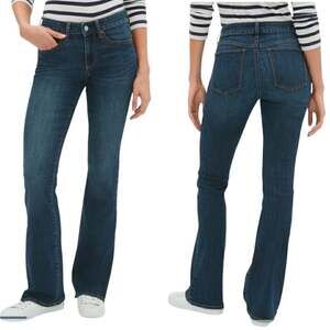 GAP Curvy Mid-Rise Boot Cut Cotton Blend Blue Denim Jeans Size 29/8a